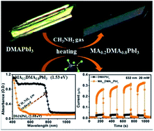 Graphical abstract: Gas induced conversion of hybrid perovskite single crystal to single crystal for great enhancement of their photoelectric properties